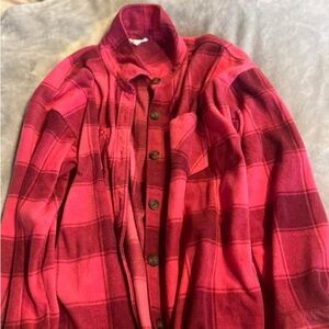 Hot pink flannel size large